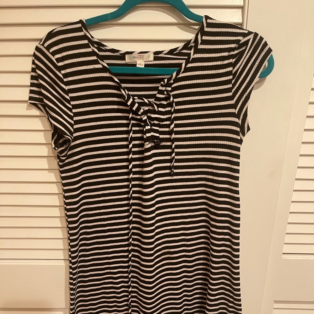 Black and White Stripped Dress